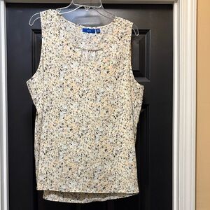 Apt. 9 Beige and Black Sleeveless Blouse